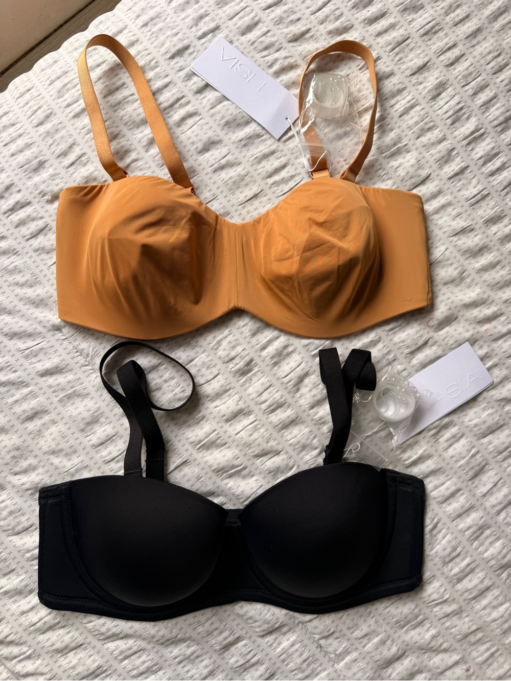 HSIA Smooth Underwire Bras - beige and Black